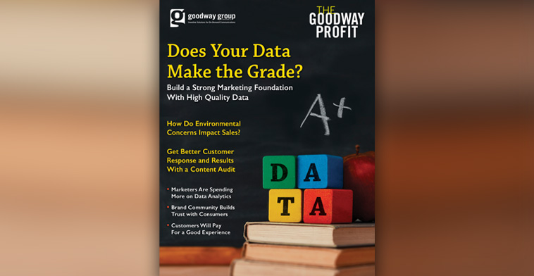 Goodway Profit Newsletter: Does Your Data Make the Grade?