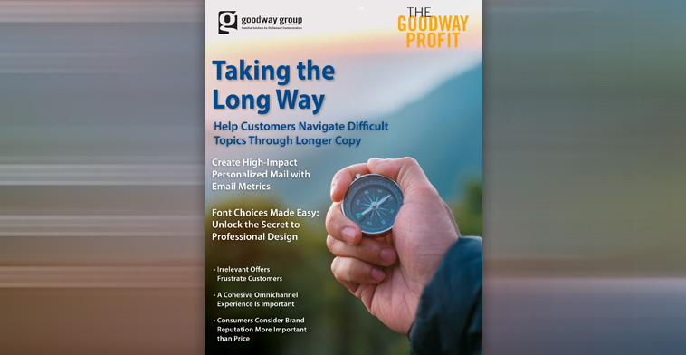 Goodway Profit Newsletter: Taking the Long Way